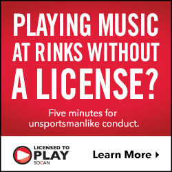 Playing music without a license? 5 minutes for unsportsmanlike conduct