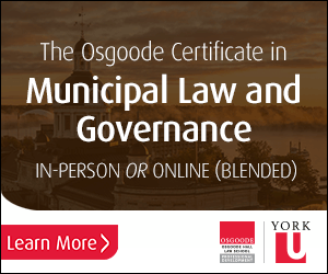 The Osgoode Certificate in Municipal Law and Governance