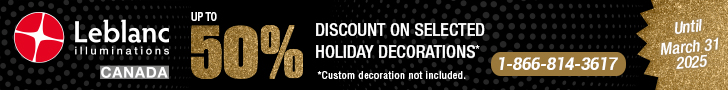 Up to 50% discount on selected holiday decorations | Until March 31